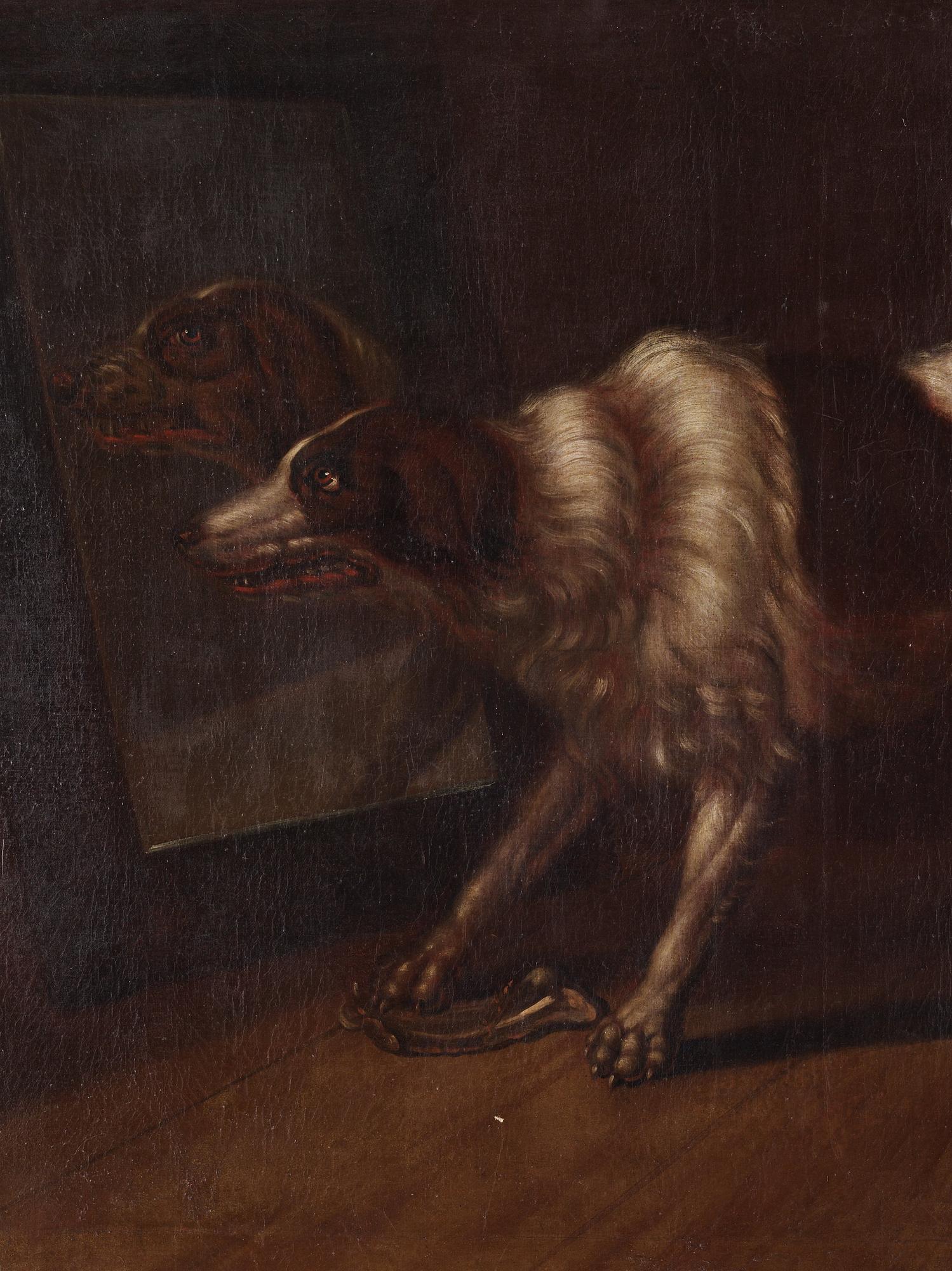 David Klöcker Ehrenstrahl, after, "Hunden Fortun framför en spegel"(The dog Fortun in front of the mirror).
