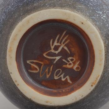 Sven Wejsfelt, a stoneware set of two vases and two bowls, Gustavsberg Studio 1980-tal.