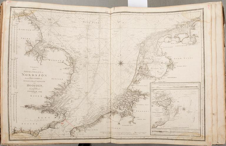 Gustaf af Klint, book, "Sweden's Maritime Atlas", 1797-1815.
