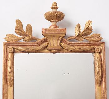 Spegellampett för två ljus, av Per Westin (bildhuggare och spegelmakare i Stockholm från 1777), Gustaviansk.