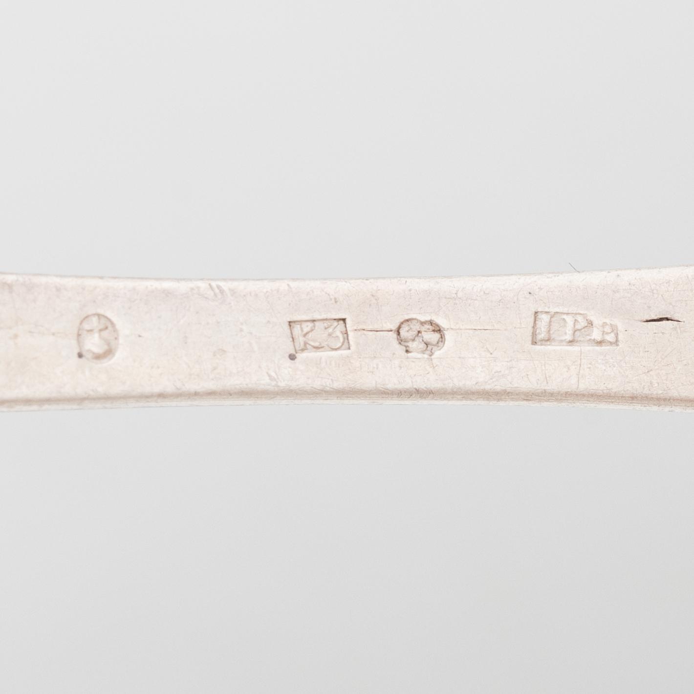 Spoons, 24 pieces, silver, Sweden, 18th–19th century.