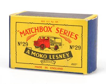 PARTI LEKSAKSBILAR, 10 st, matchbox i låda, Lesney, England, 1900-talets mitt.