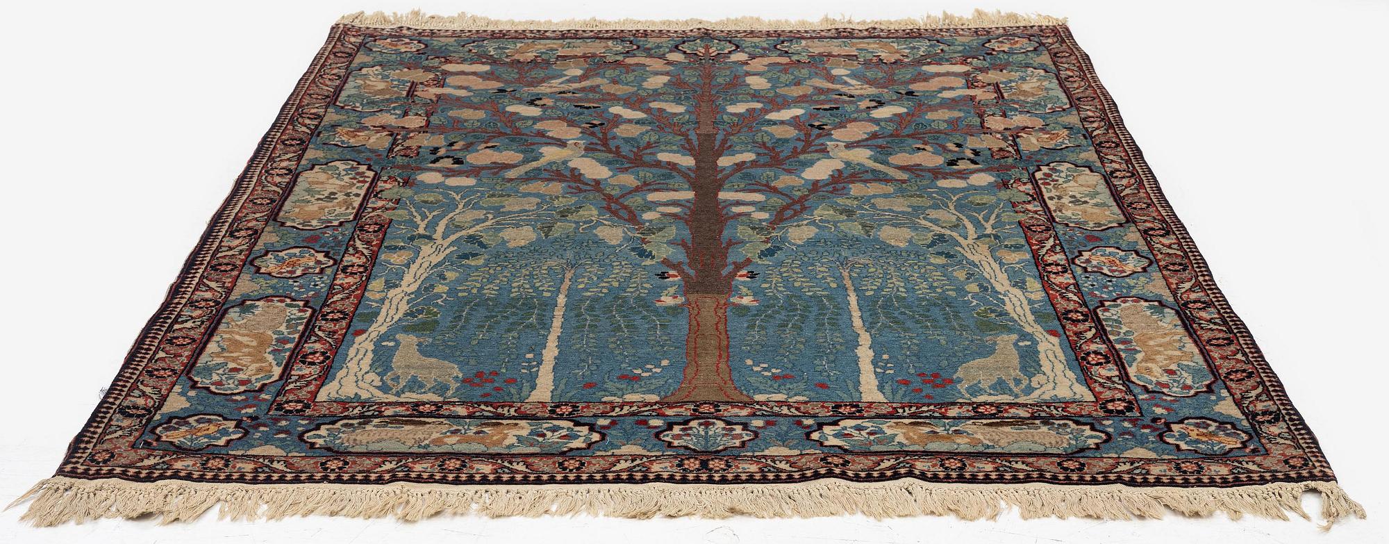 An antique Kashan 'Mohtasham' rug, Central Persia (Iran), c. 183 x 139 cm.