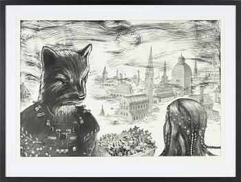 Ernst Billgren, etching, 2015, signed and numbured 218/225.