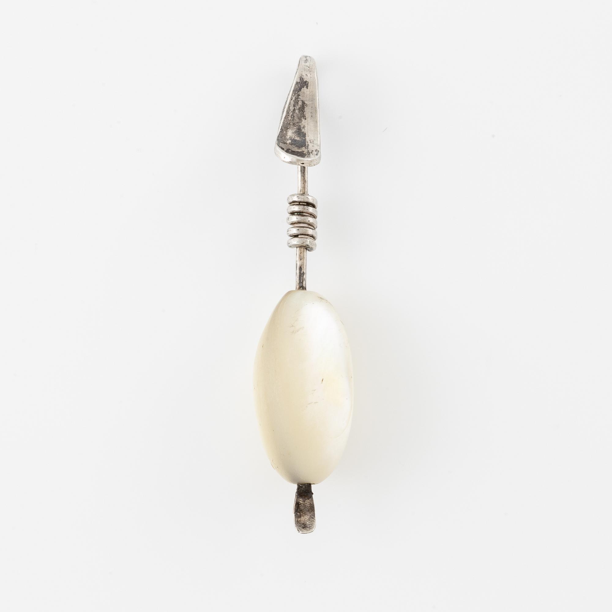 Vivianna Torun Bülow-Hübe, a silver necklace with three pendants, executed in her own workshop, Stockholm 1950's.