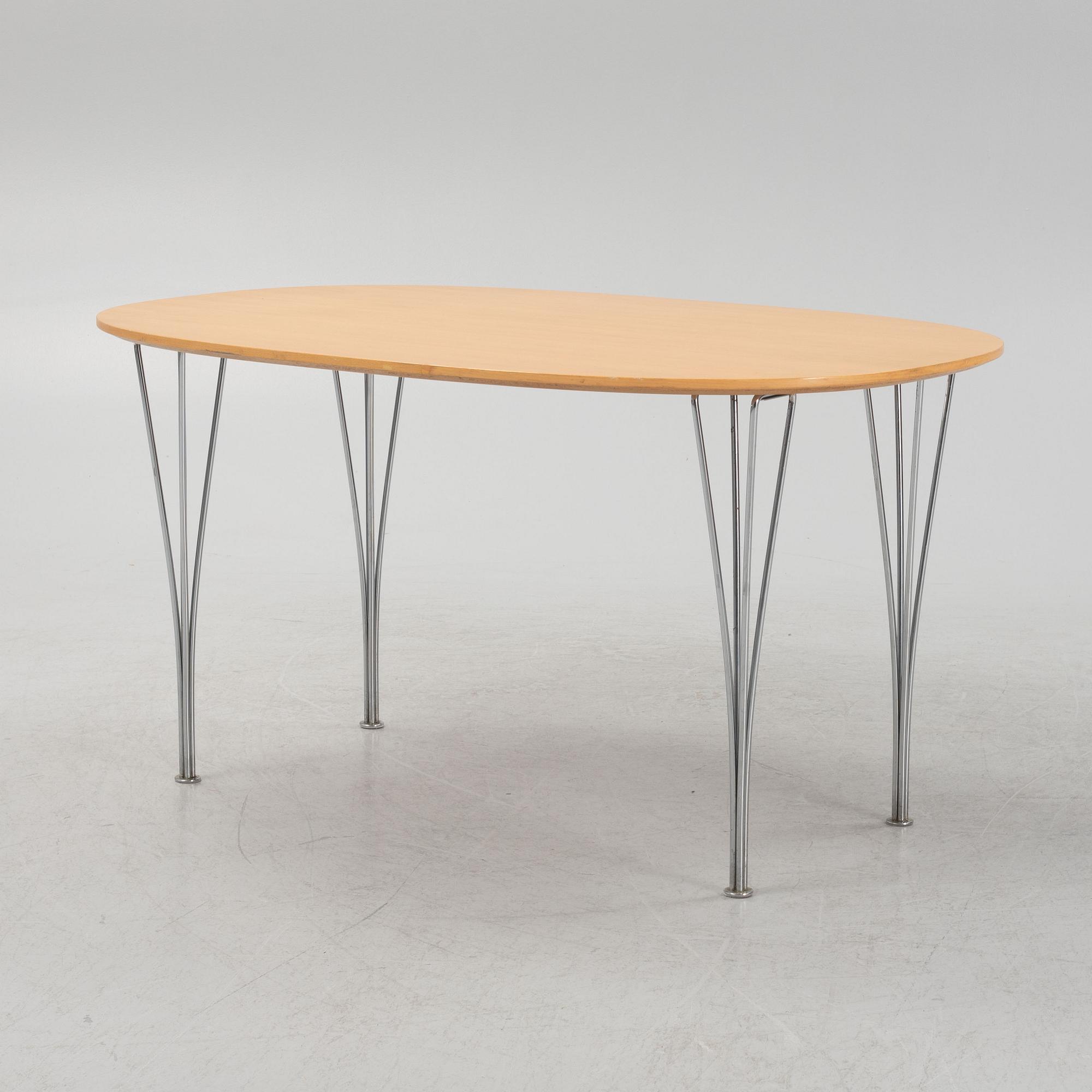 Bruno Mathsson & Piet Hein, bord, "Superellips", Fritz Hansen, Danmark.