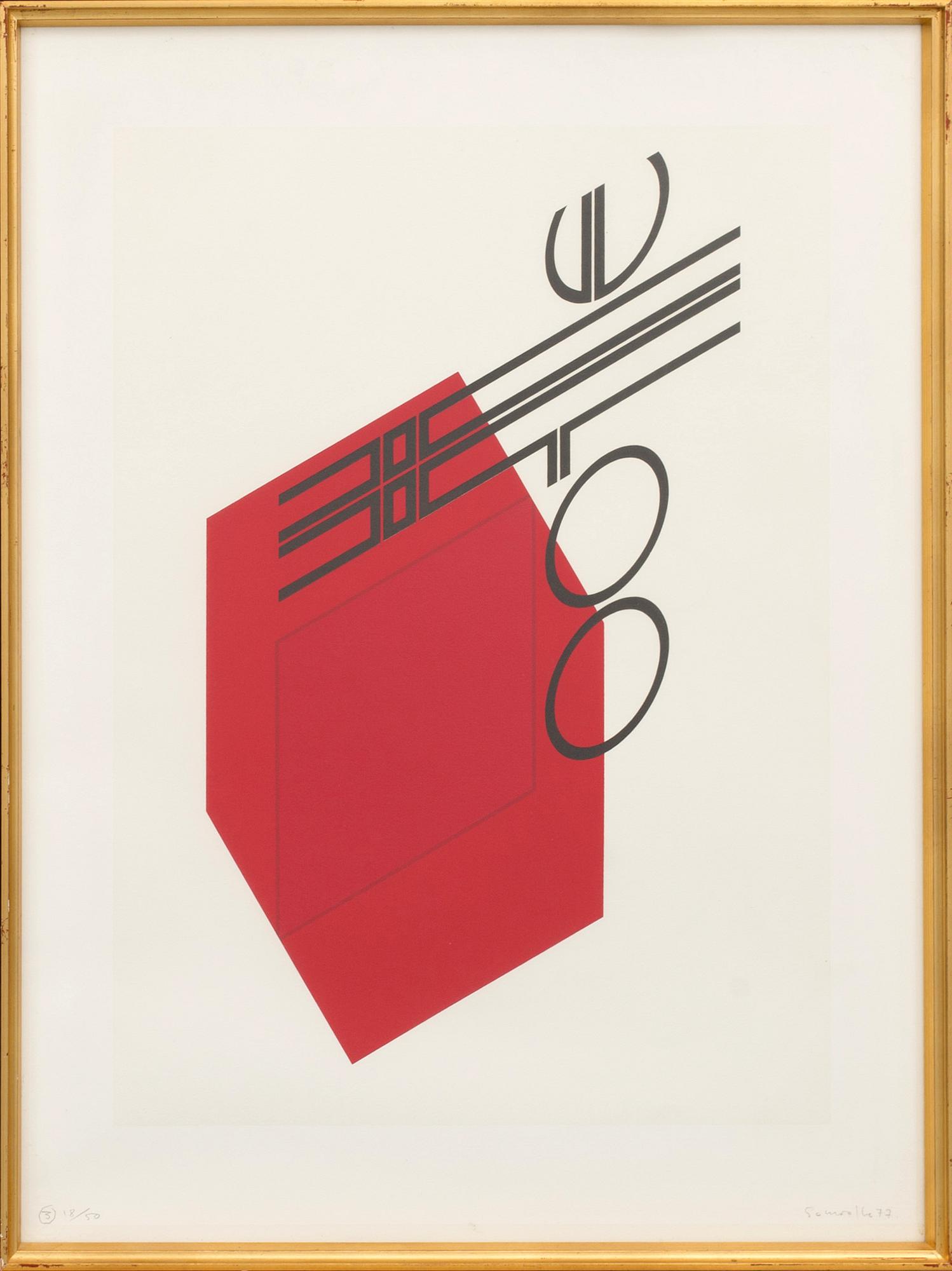 OLE SCHWALBE, three signed, dated -77 and numbered silkscreen.