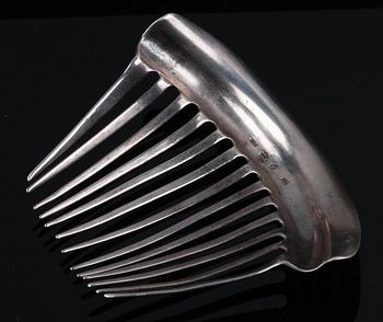 HÅRKAM, silver, Umeå, 1872. Ca 30 g.