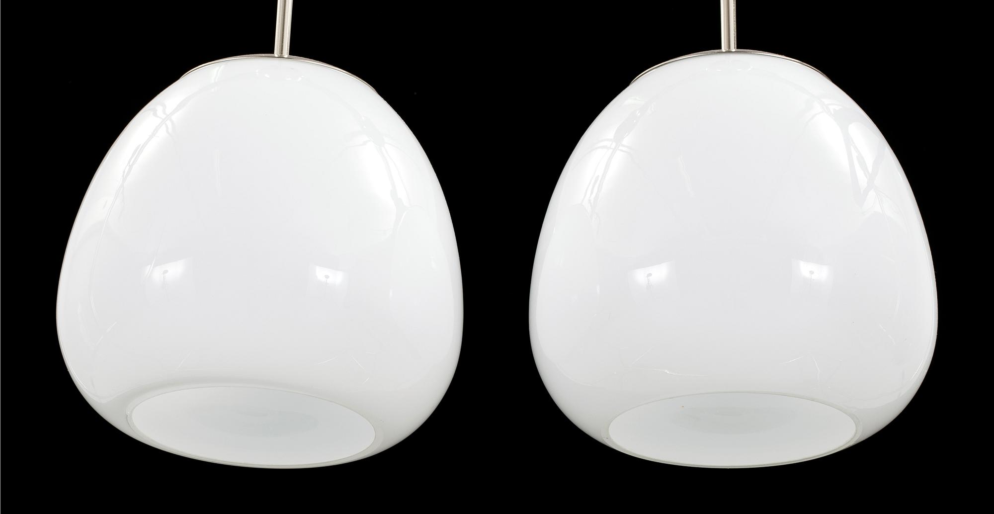 A pair of ceilings from Pukeberg, 1940s. Height ca 46 cm.