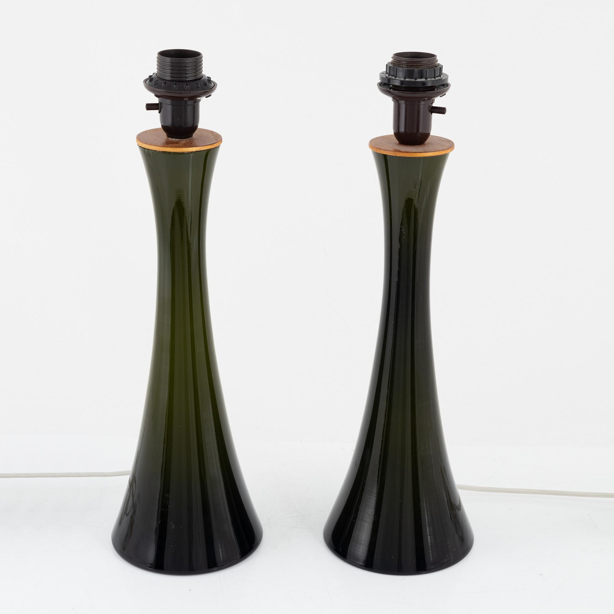 Berndt Nordstedt, table lamps, a pair, "B-015", Bergboms, 1970s.
