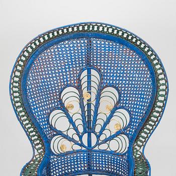 A rattan peacock chair, second half of the 20th century.