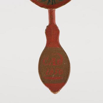 BRÖLLOPSSKED, friargåva, allmoge, tillskriven Pehr Schenler, Norrala, Hälsingland. Daterad 1850.