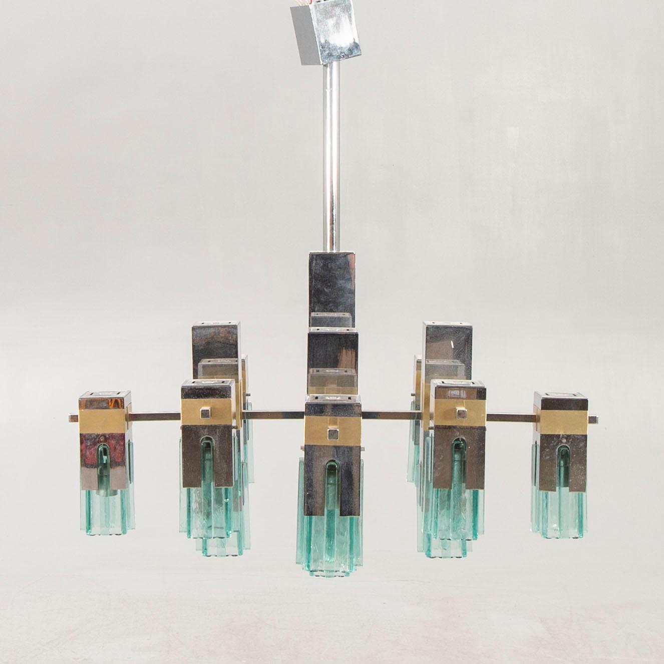 Ceiling lamp, Italy, 1960s-70s.