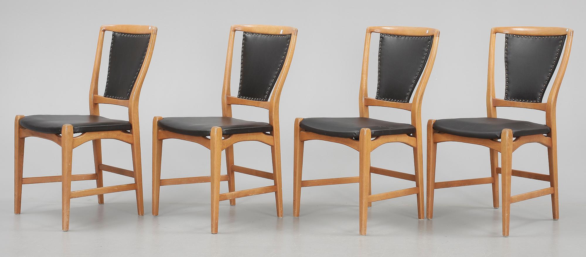 STOLAR samt KARMSTOLAR, 4 + 4, David Rosén, 1950/60-tal.