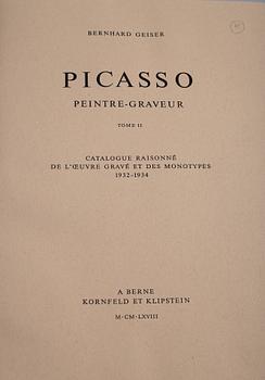BOKVERK, 2 st, "Picasso Peintre-Graveur" av Bernhard Geiser, 1955 respektive 1968.