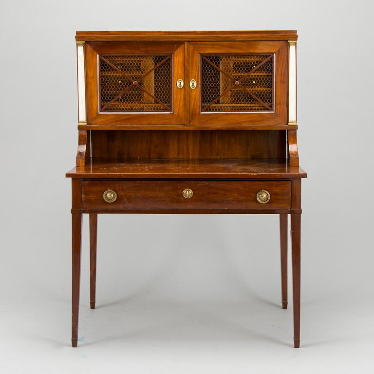 Writing desk, partly late-Gstavian, early 19th century.