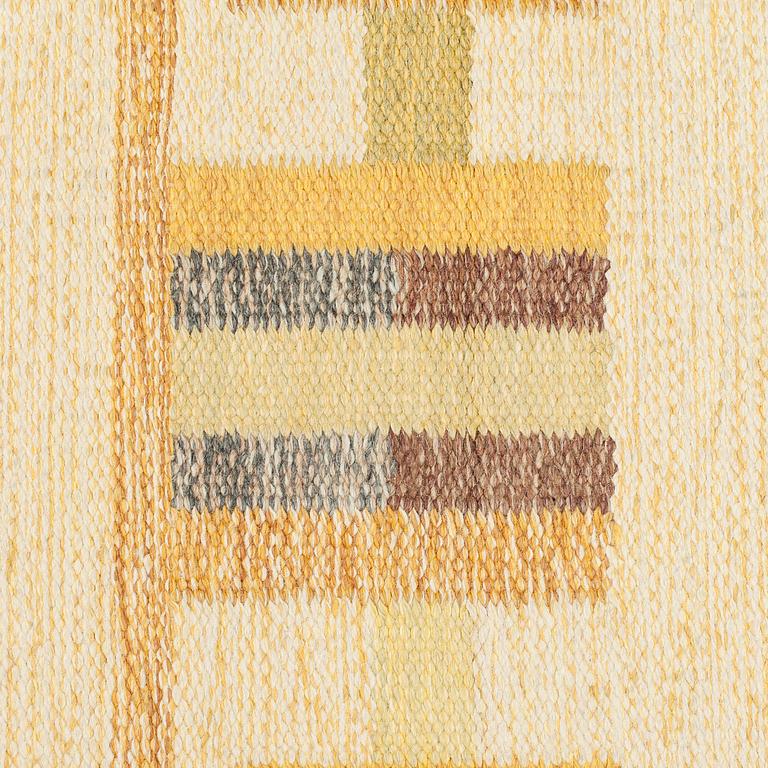 A flatweave signed JK, possible Karin Jönsson, around 205 x 135 cm.