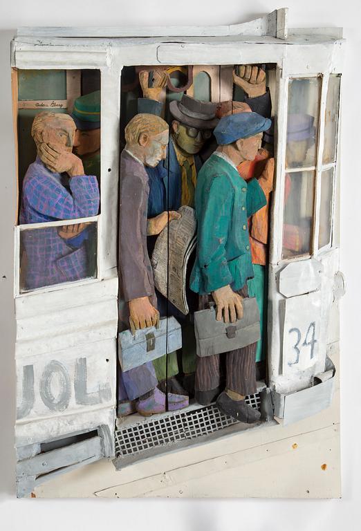 ANDERS ÅBERG, wall-sculpture/relief, signed Anders Åberg.