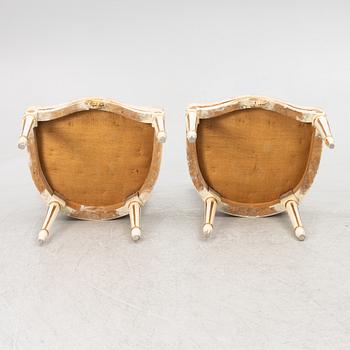 A pair of transition chairs, (Rococo-Gustavian), second half of the 18th Century.