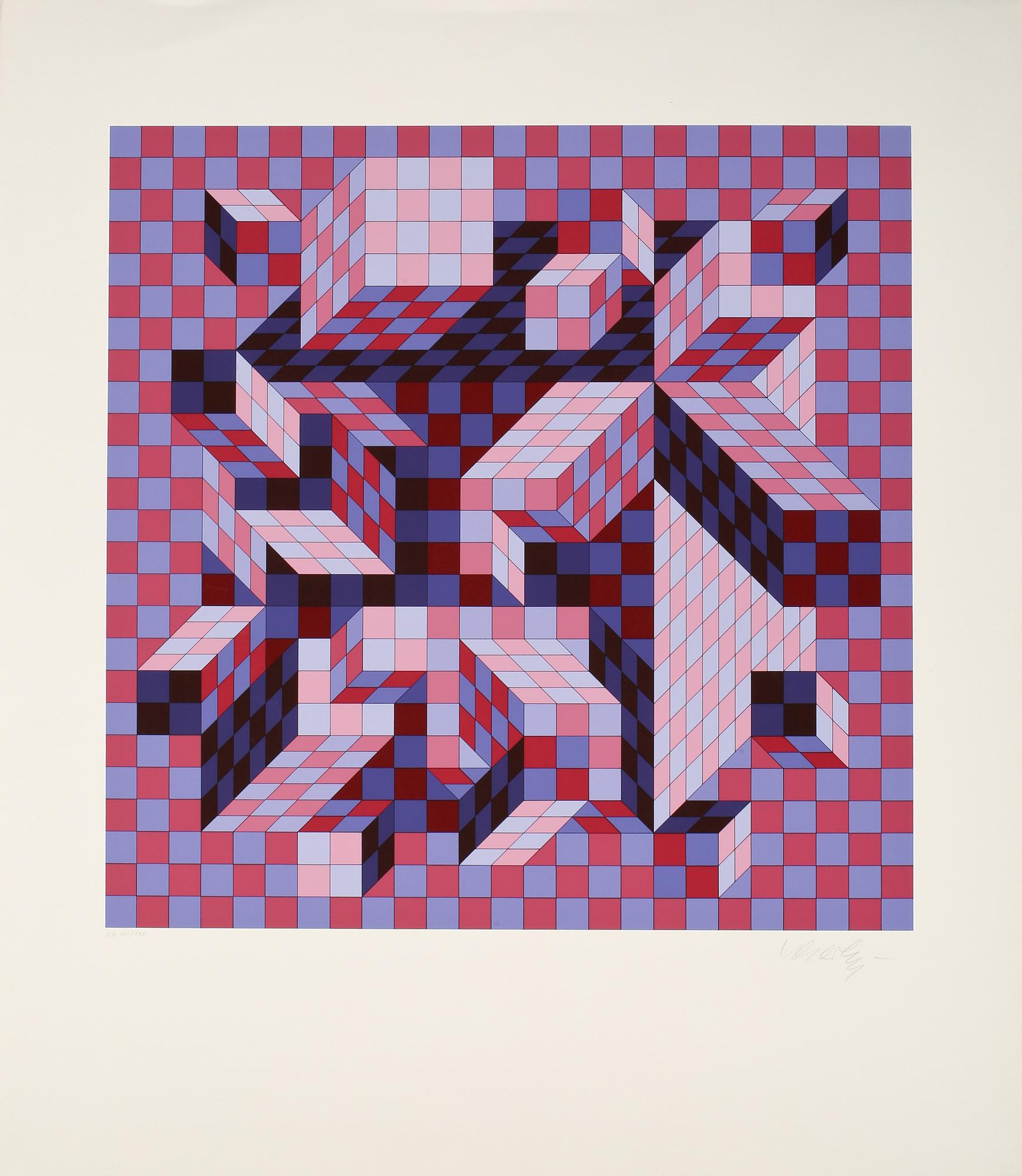VICTOR VASARELY, färglitografi, signerad och numrerad EA XVI/XXV.