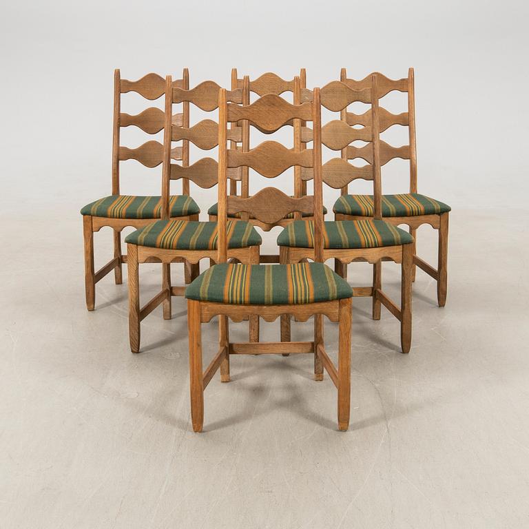 Henning Kjærnulf, chairs, 6 pcs, "Razorblade", Denmark, 1960s.