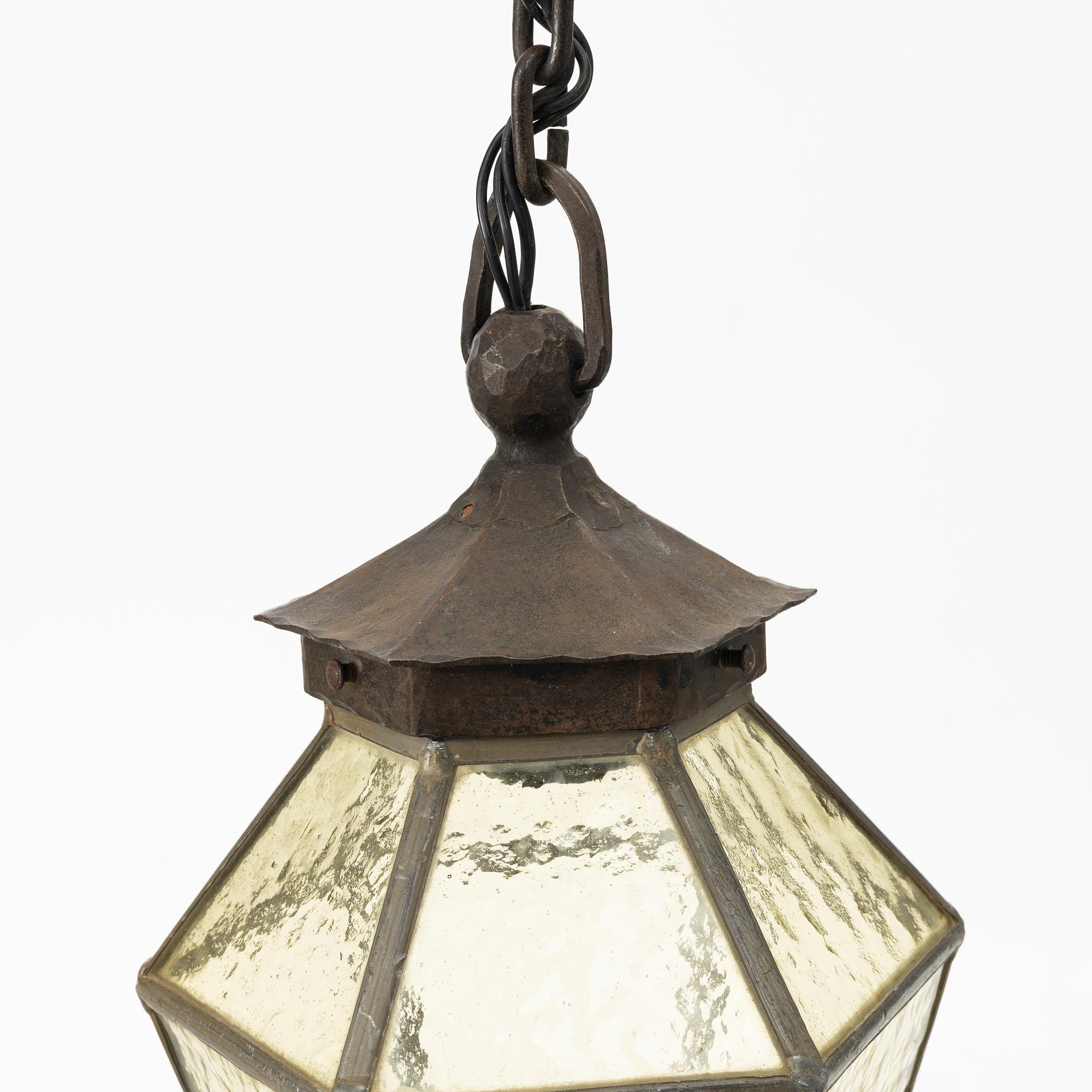 Harald Notini, a pair of ceiling lamps model 5912, Arvid Böhlmarks Lampfabrik, Stockholm, 1920s.