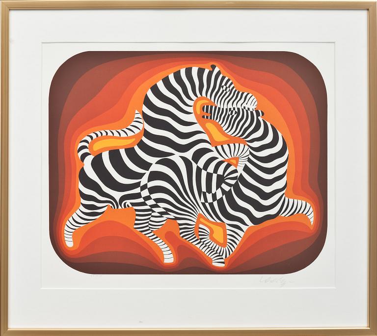 VICTOR VASARELY, färgseriegrafi, signerad E.A VII/VIII.