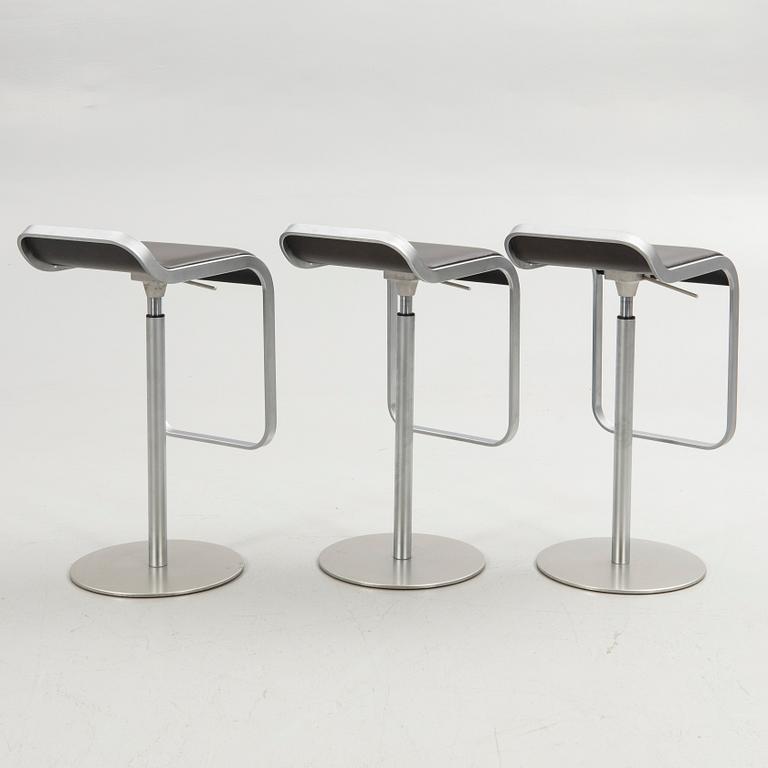 Shin & Tomoko Azumi, bar stools, 3 pcs, "Lem", LaPalma, Italy, 21st century.