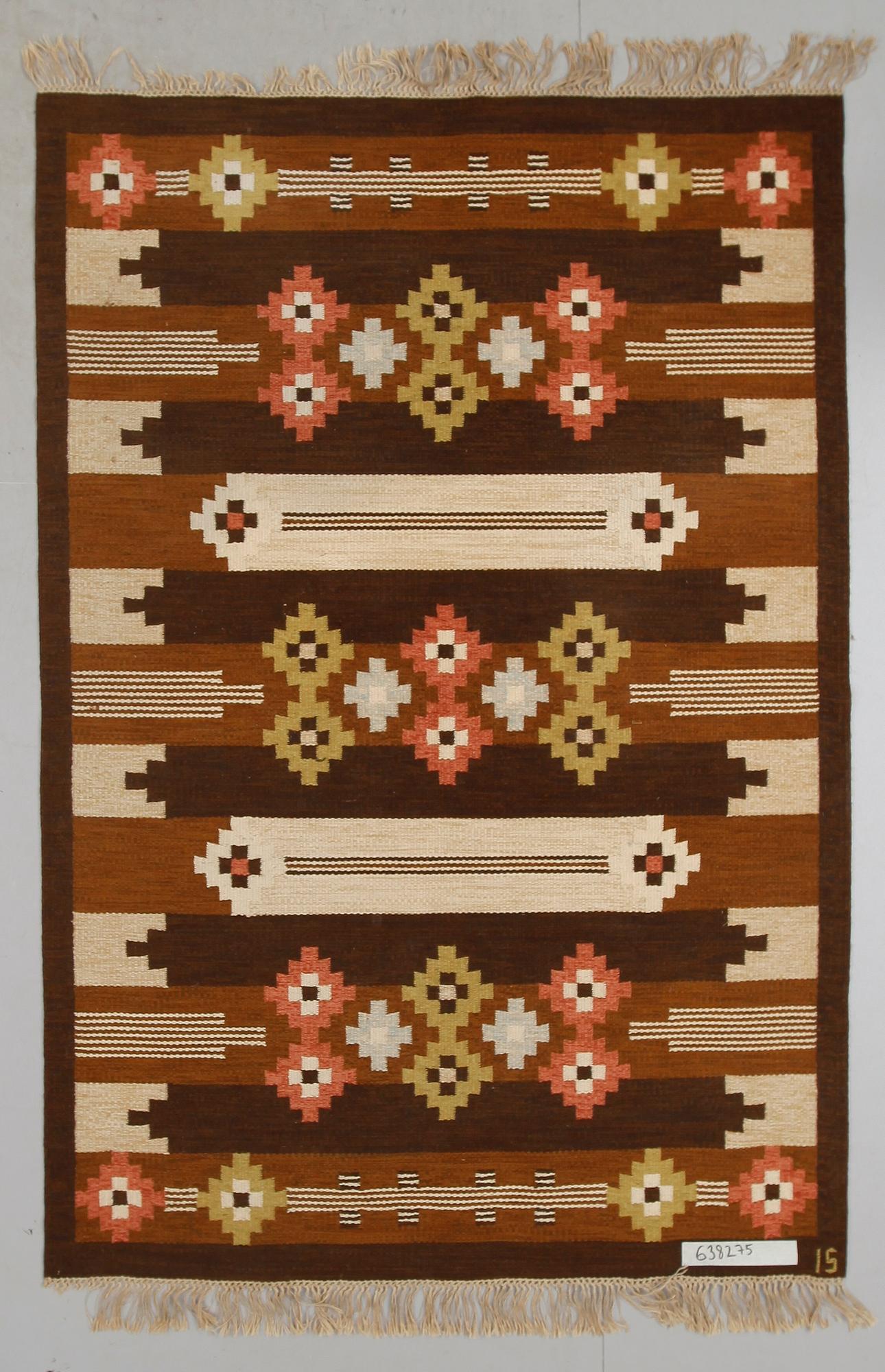 MATTA, rölakan, "Frösön", signerad IS, Ingegerd Silow, ca 240 x 170 cm.