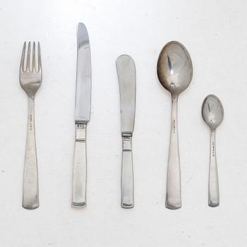 Jacob Ängman, Cutlery set, 50 pieces, silver, “Rosenholm”, GAB.