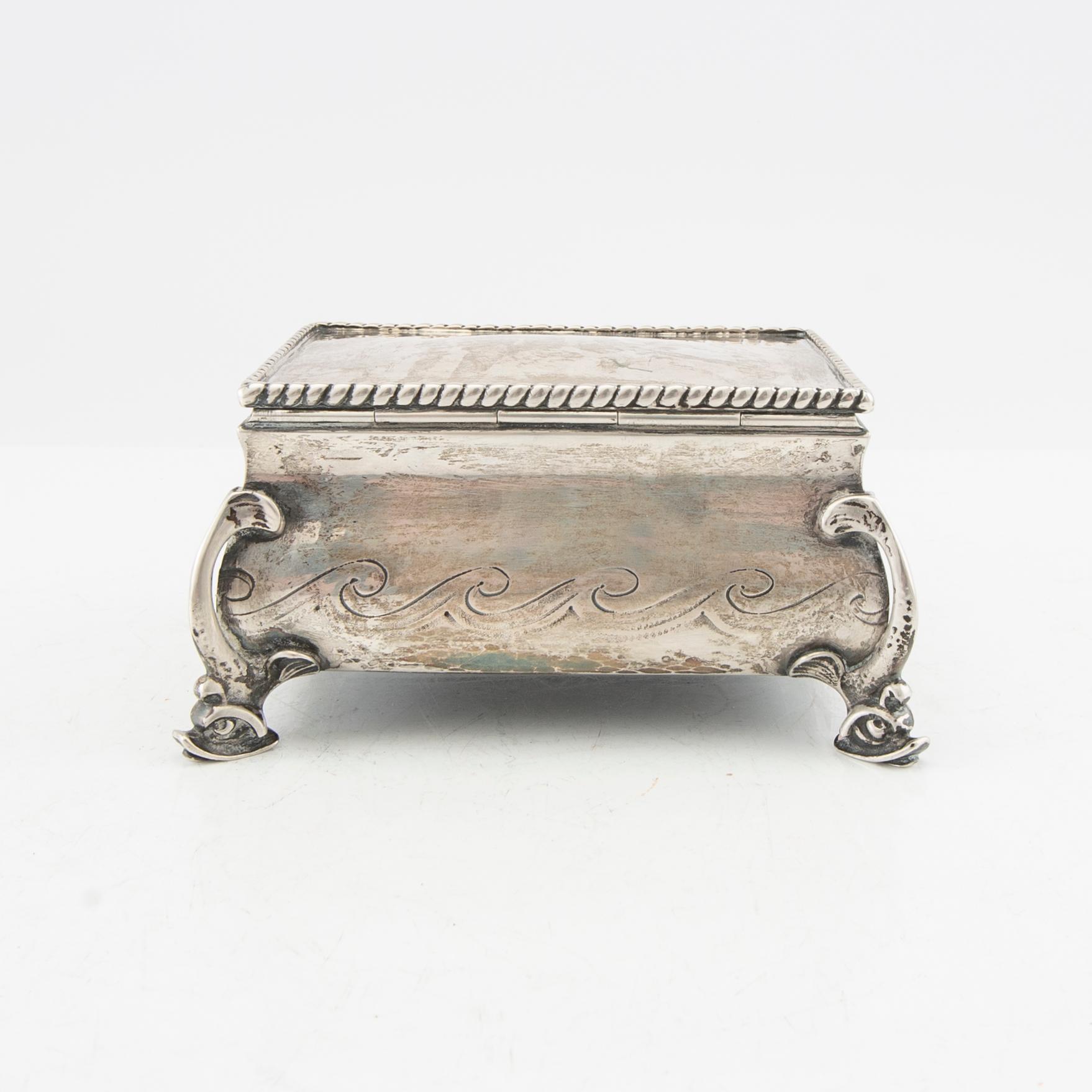 K.Anderson, cigarettskrin, silver Stockholm 1932.