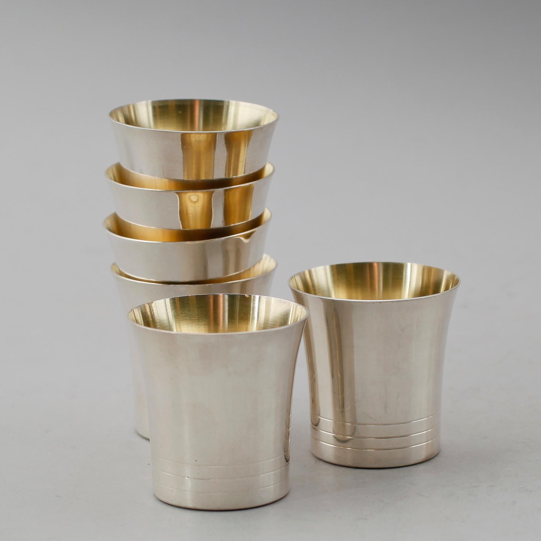 SUPKOPPAR, 6 st. Silver GAB, 166 g.