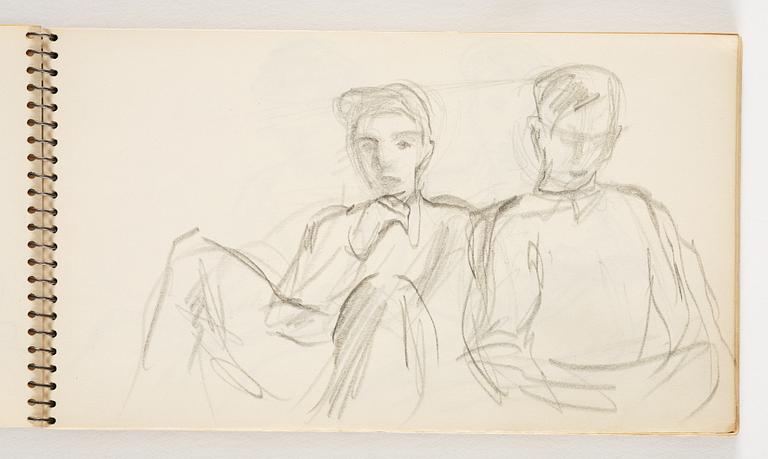 Lotte Laserstein, 4 skissböcker med blyertsteckningar.