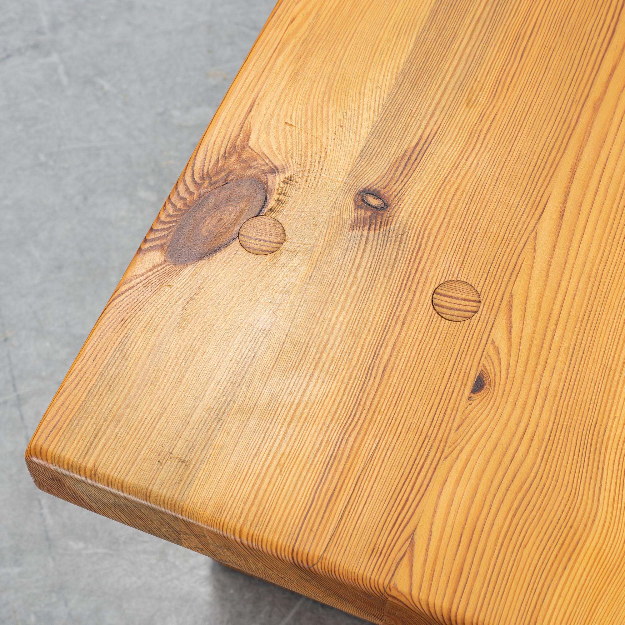 A pine bench or coffee table, 1970s.