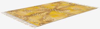 Barbro Nilsson, a carpet, 'Tånga gul', tapestry weave, x  cm, signed AB MMF BN.