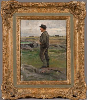 Berndt Lindholm, Boy in landscape.