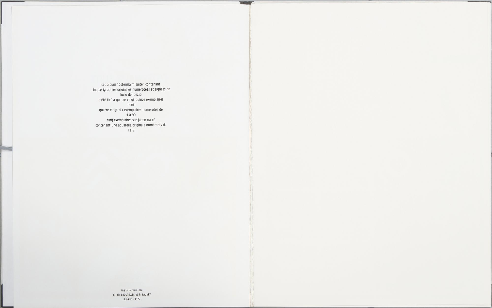 LUCIO DEL PEZZO, 5 st serigrafier i mapp, signerade och numrerade 30/90, 1972.