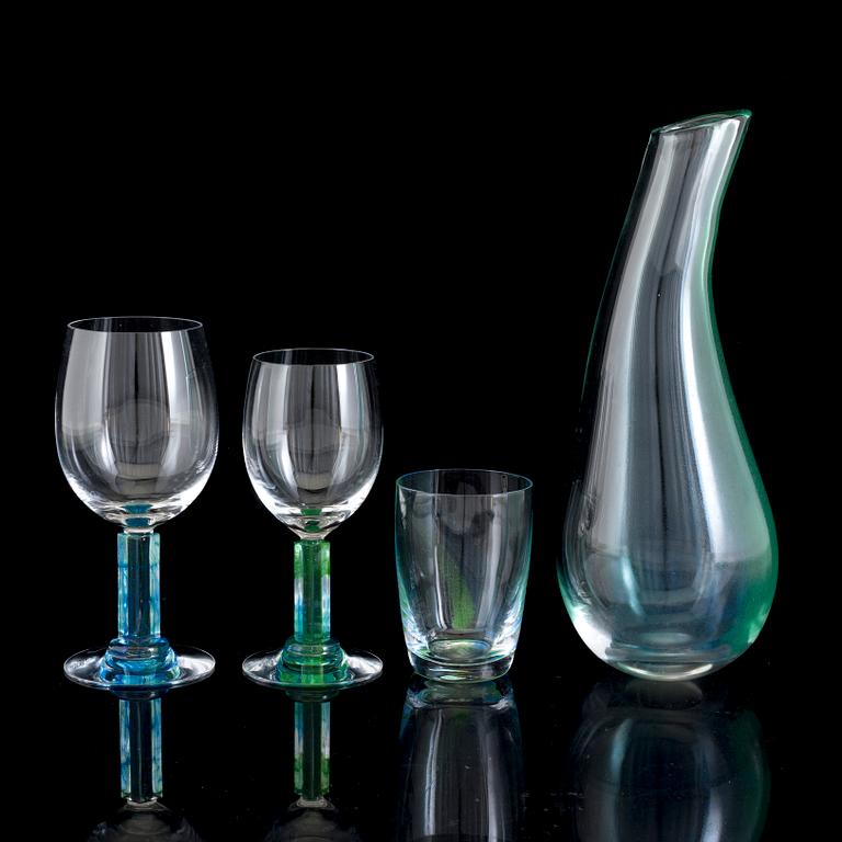 A second half of the 20th century 'Nobis' glass service by Kjell Engman for Kosta-Boda.