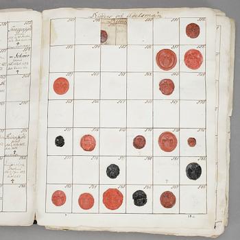 SAMLING ADLIGA, FRIHERRLIGA- OCH GREVLIGA SVENSKA LACKSIGIL, 1800-tal.