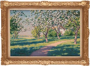 Johan Krouthén, Landskap med blommande fruktträd.