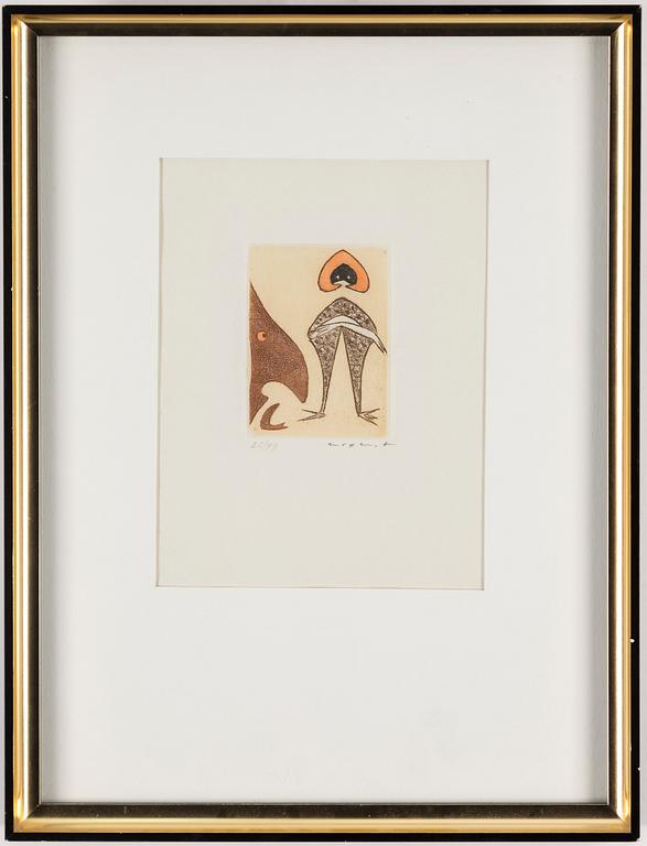 MAX ERNST, acquatint etching, signed and numbered 25/99.