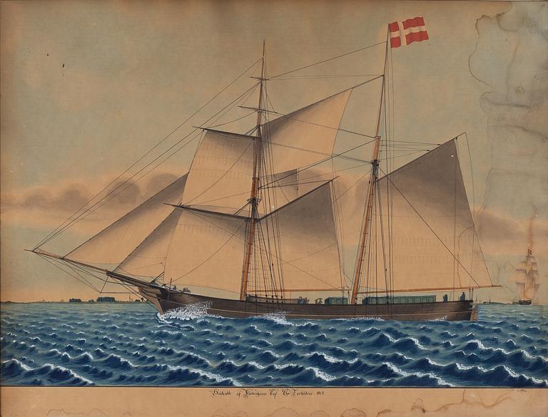 Jörgen Peter Olsen, the Råsegelskoner "Hvideodde" of Copenhagen (Capt. Chr. Terhildsen 1861).