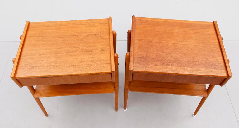 SÄNGBORD, 1 par, Carlström & Co, 1960-tal.