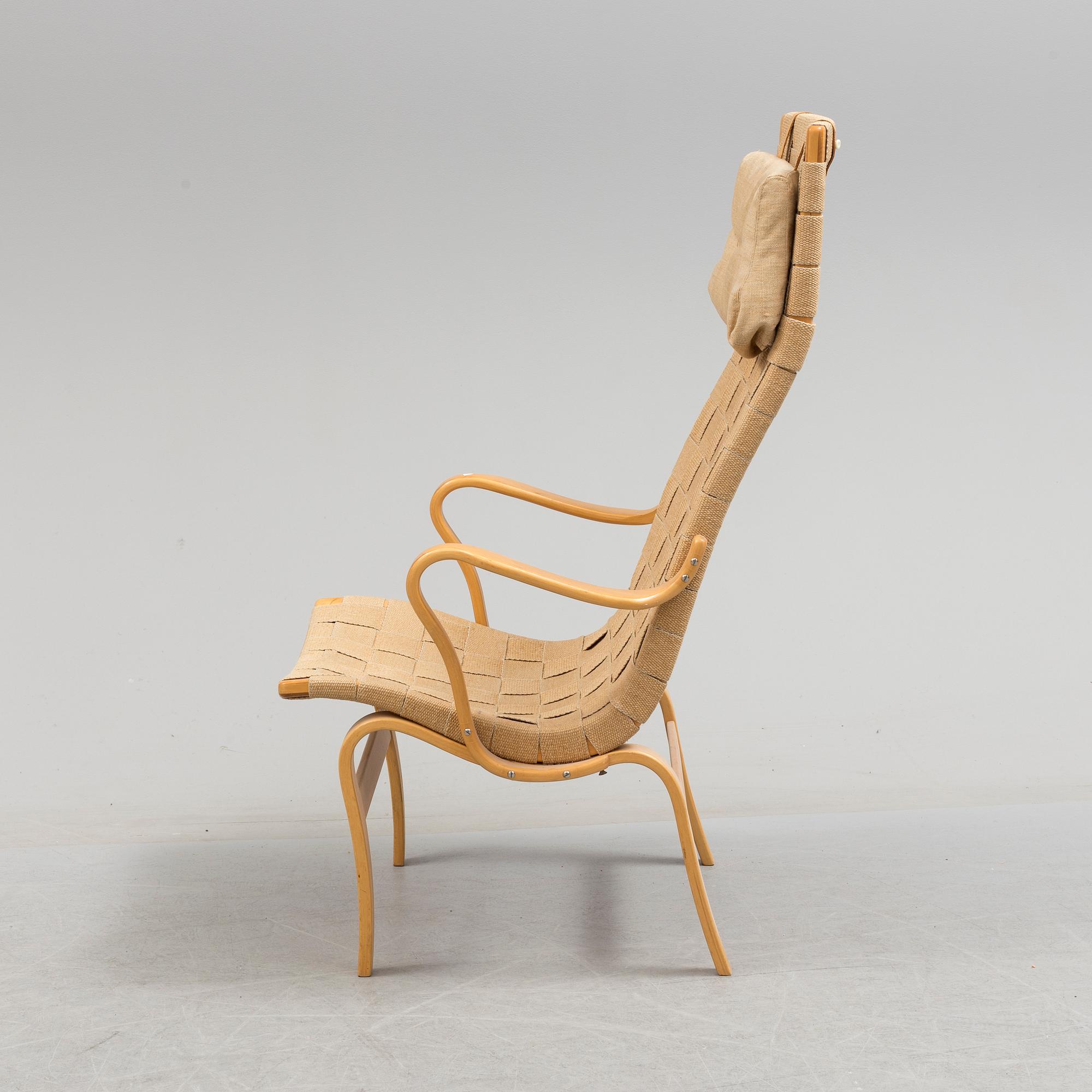 An armchair "Eva Hög", by Bruno Mathsson, 1972.