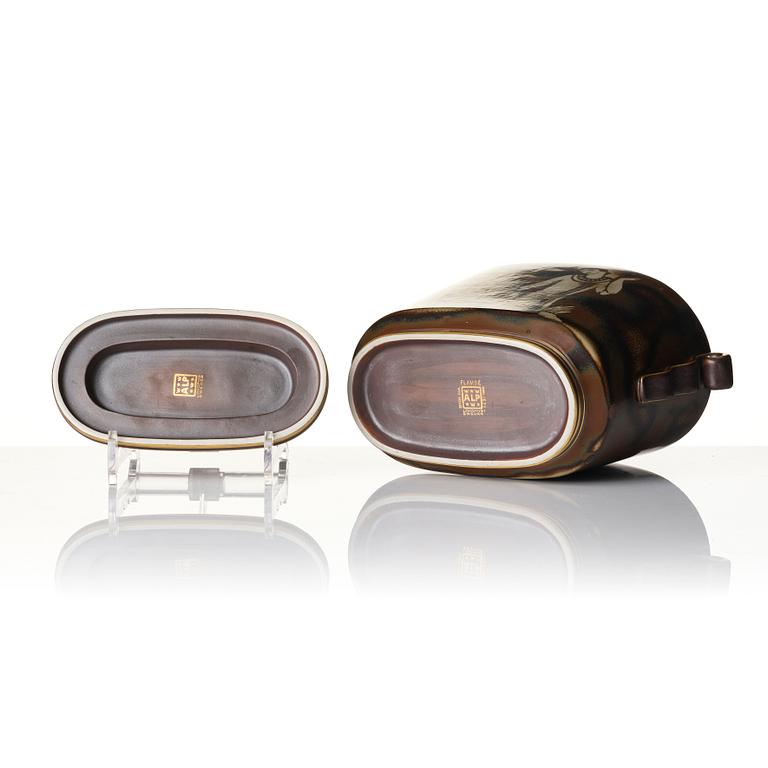 Gunnar Nylund, An urn, 'Flambé', ALP Lidköping mid-20th century.