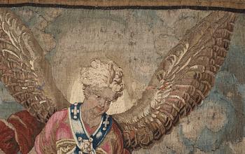 A TAPESTRY, tapestry weave, "Gideon and the angel", ca 291 x 154 cm, Flanders 17th century.