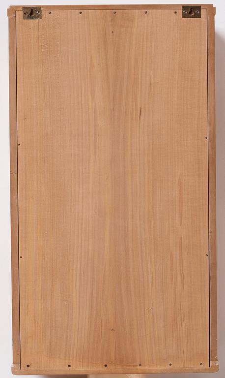 James Krenov, a showcase wall cabinet, executed in his workshop, Bromma Sweden.