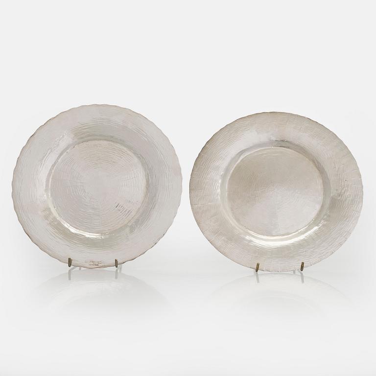 Tapio Wirkkala, Fat, 2 st, silver, TW 140, Kultakeskus, Tavastehus 1975 och 1979.