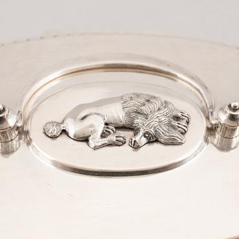 A Swedish silver sugar box, marks of Johan Carlsson, Norrköping 1834.