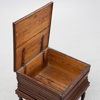 A Baroque chest on later stand, 17th/18th Century.